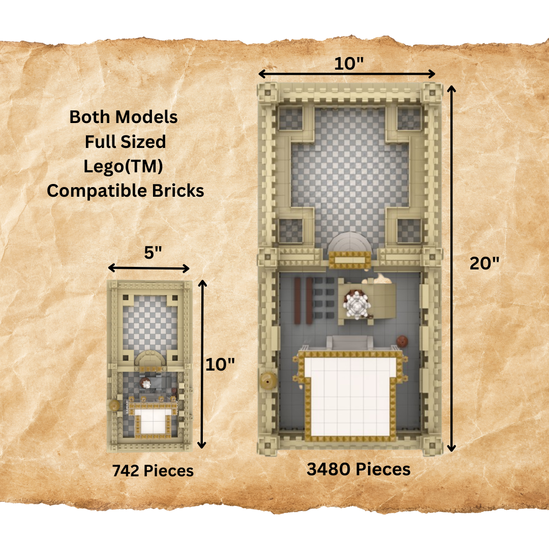 Geulah Second Bet Hamikdash Brick Model – 3,480 Pieces | 10” x 20” Holy Temple in Jerusalem Replica | Judaica Gift for Chanukah, Bar Mitzvah, Bas Mitzvah, Birthday | 10+ with Printed Manuals
