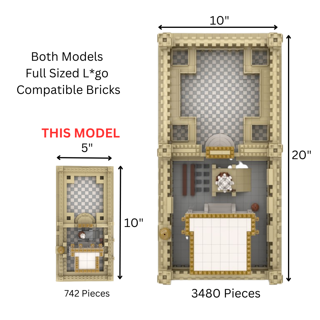 Second Bet Hamikdash Brick Model – 742 Pieces | 5” x 10” Holy Temple in Jerusalem Replica | Judaica Gift for Bar Mitzvah, Birthday | 10+ with Printed Manuals